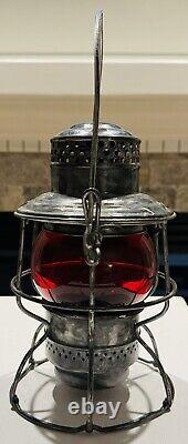 Adlake Southern Railway Red Globe RR Railroad Train Lantern Oil Lamp Kero Fluid