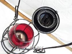 Adlake Southern Railway Red Globe RR Railroad Train Lantern Oil Lamp Kero Fluid