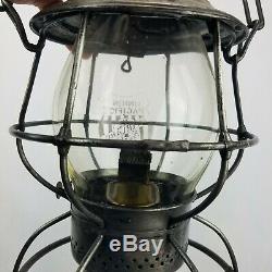 Adlake Union Pacific Railroad Lantern With Etched Globe Overland