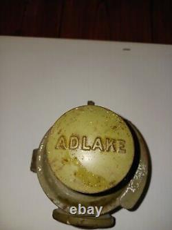 Adlake Vintage Kerosene Railroad Marker Lantern Red Lens