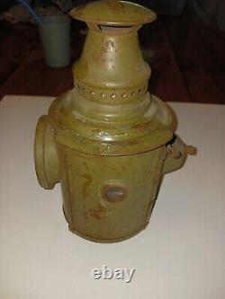 Adlake Vintage Kerosene Railroad Marker Lantern Red Lens