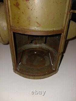 Adlake Vintage Kerosene Railroad Marker Lantern Red Lens