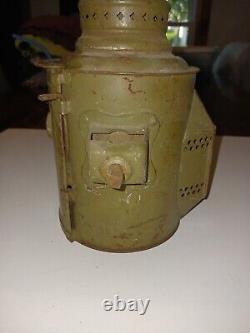 Adlake Vintage Kerosene Railroad Marker Lantern Red Lens