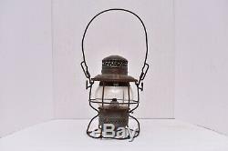 Adlake Vintage Pennsylvania Lines Lantern with Cast Globe railroad RR Lamp Antique