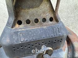 Adlake Vintage Railroad Lamp Lantern Complete Including Bracket Burner, Glass