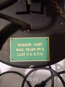 Adlake railroad caboose lamp 4way signal From Last Rpo Mail Train #4
