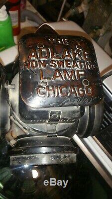 Adlake railroad lantern lamp 4 way chicago vtg antique non sweating train switch