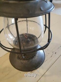 Antiq Dietz No. 38 Standard Bell-Bottom Emboss B. R. &P. RY. Globe Railroad Lantern