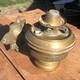 Antique 1800's Adams & Westlake Brass Railroad Dining Car Kerosene Lamp