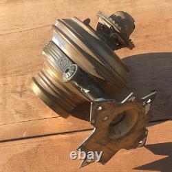 Antique 1800's Adams & Westlake Brass Railroad Dining Car Kerosene Lamp