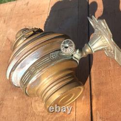 Antique 1800's Adams & Westlake Brass Railroad Dining Car Kerosene Lamp