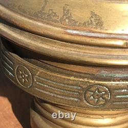 Antique 1800's Adams & Westlake Brass Railroad Dining Car Kerosene Lamp
