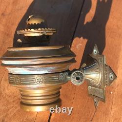 Antique 1800's Adams & Westlake Brass Railroad Dining Car Kerosene Lamp