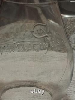 Antique (1800's era) C. & N. W. Ry Embossed Oil Lantern Glass (RAILROAD)