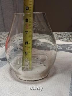 Antique (1800's era) C. & N. W. Ry Embossed Oil Lantern Glass (RAILROAD)