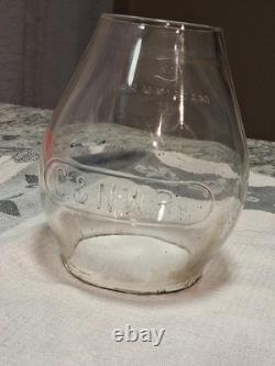 Antique (1800's era) C. & N. W. Ry Embossed Oil Lantern Glass (RAILROAD)