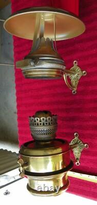 Antique 1890s HICKS & SMITH Railroad Train Car MAIL DINING Wall Oil Lamp Sconce