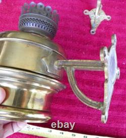 Antique 1890s HICKS & SMITH Railroad Train Car MAIL DINING Wall Oil Lamp Sconce