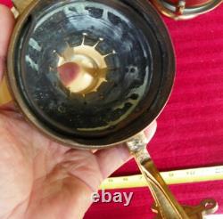 Antique 1890s HICKS & SMITH Railroad Train Car MAIL DINING Wall Oil Lamp Sconce