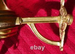 Antique 1890s HICKS & SMITH Railroad Train Car MAIL DINING Wall Oil Lamp Sconce