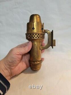 Antique 1907 Adams & Westlake Chicago Brass Kerosene Railroad Lamp / Lantern