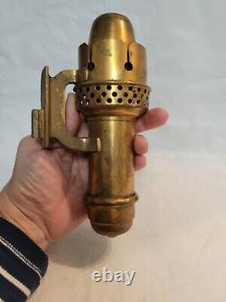 Antique 1907 Adams & Westlake Chicago Brass Kerosene Railroad Lamp / Lantern