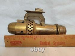 Antique 1907 Adams & Westlake Chicago Brass Kerosene Railroad Lamp / Lantern