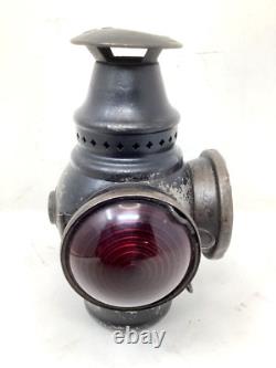 Antique 1907 Adlake 2 Way Railroad RR Signal Lantern Non Sweating Light