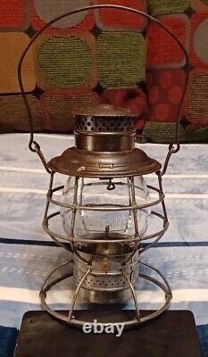 Antique 1913 Adlake Reliable New York New Haven Railroad Lantern Original Globe