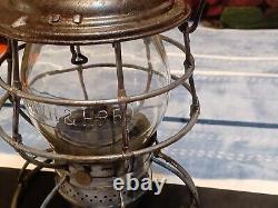 Antique 1913 Adlake Reliable New York New Haven Railroad Lantern Original Globe