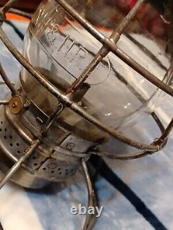 Antique 1913 Adlake Reliable New York New Haven Railroad Lantern Original Globe