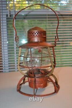 Antique 1920s Armspear LVRR Legigh Valley Railroad Globe Lantern