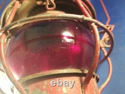 Antique 1922 Adams & Westlake Adlake Kero Railroad No. 250 Red Globe WWI Era