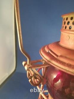 Antique 1922 Adams & Westlake Adlake Kero Railroad No. 250 Red Globe WWI Era