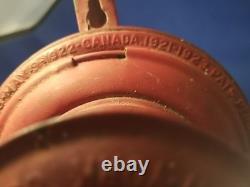 Antique 1922 Adams & Westlake Adlake Kero Railroad No. 250 Red Globe WWI Era