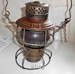 Antique 1922 Railway Railroad Lantern Red Globe Adlake & Westlakes Chicago USA