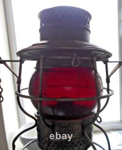Antique 1922 Railway Railroad Lantern Red Globe Adlake & Westlakes Chicago USA