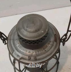 Antique 1923 M & O RAILROAD LANTERN THE ADAMS & WESTLAKE Model 271 Adlake 2-36