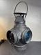 Antique 4-way railroad switch signal lantern stamped A. T. &S. F. RY. Adlake