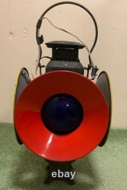 Antique ADLAKE CHICAGO Railroad LANTERN 4-Way Switch RR-Train Light Lamp