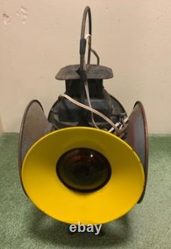 Antique ADLAKE CHICAGO Railroad LANTERN 4-Way Switch RR-Train Light Lamp