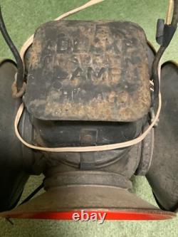 Antique ADLAKE CHICAGO Railroad LANTERN 4-Way Switch RR-Train Light Lamp