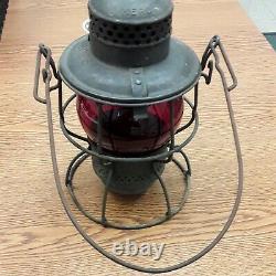Antique ADLAKE Kero NYCS No. 400 Railroad Lantern Kerosene Oil Lamp Light