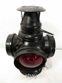 Antique ADLAKE NON SWEATING RAILROAD OIL LANTERN SWITCH LAMP Train Signal Sign