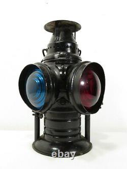 Antique ADLAKE NON SWEATING RAILROAD OIL LANTERN SWITCH LAMP Train Signal Sign