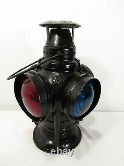 Antique ADLAKE NON SWEATING RAILROAD OIL LANTERN SWITCH LAMP Train Signal Sign