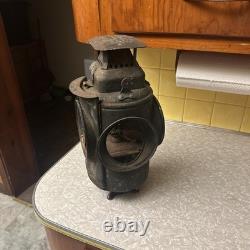 Antique ADLAKE Non-Sweating Lamp Chicago Railroad Train Switch Lantern for parts
