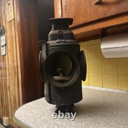 Antique ADLAKE Non-Sweating Lamp Chicago Railroad Train Switch Lantern for parts