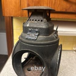 Antique ADLAKE Non-Sweating Lamp Chicago Railroad Train Switch Lantern for parts