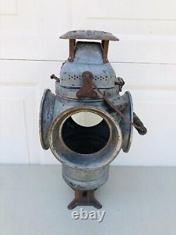 Antique ADLAKE Non Sweating Lamp Railroad Train Switch Signal Lantern